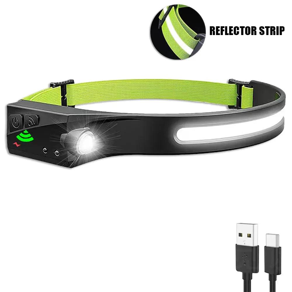 LightFlex Pro: USB Rechargeable Headlamp with Intelligent Senso - HAX Essentials - light - reflective strip