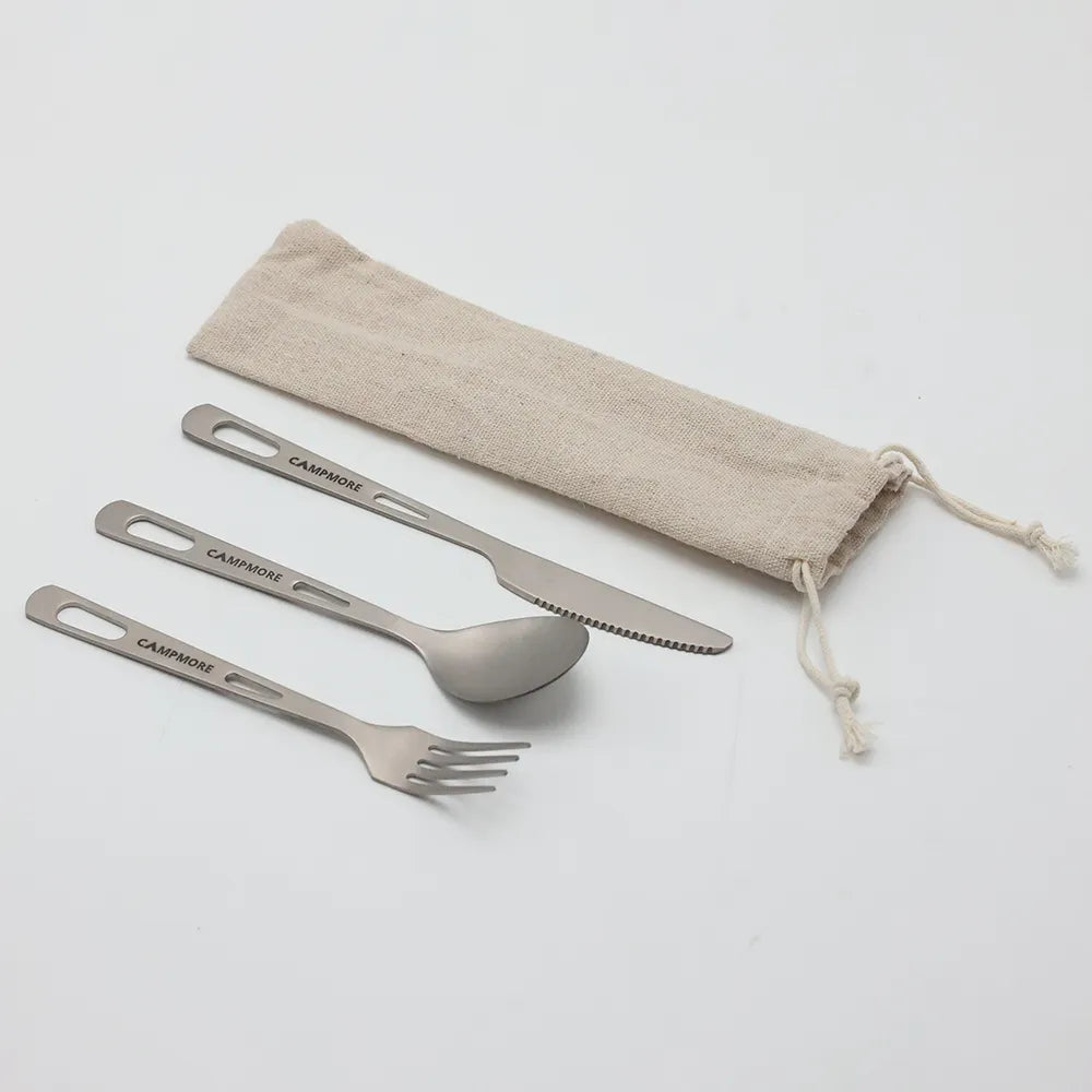 TitaniumTrail Cutlery Set - HAX Essentials - camping - pack5