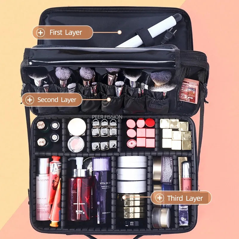 ChicTraveler Oxford Cosmetic Organizer - HAX Essentials - travel - layers