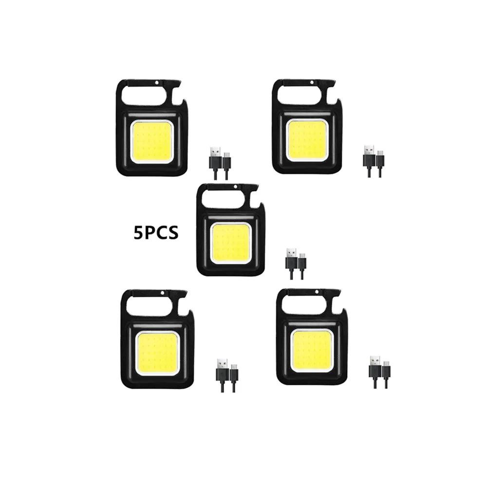 IlluminatePro USB Rechargeable Mini LED Flashlight & Portable Corkscrew - HAX Essentials - lighting - 5pcs
