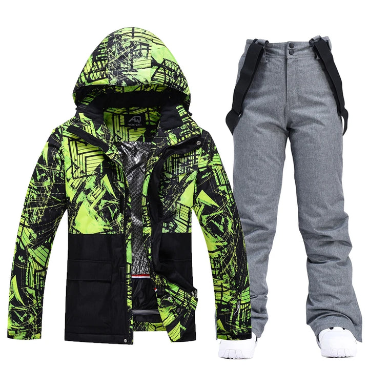 SnowBelle Winter Sports Set (Additional Colors) - HAX Essentials - jacket - black green and grey