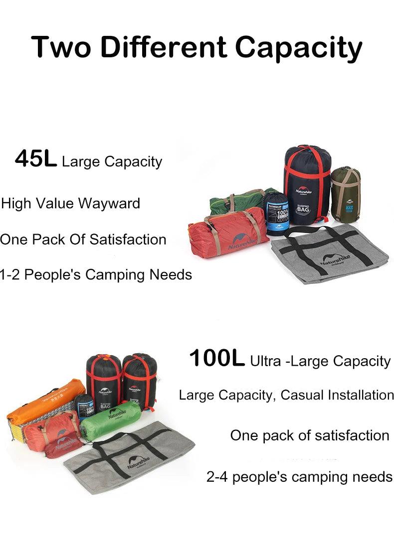 NaturePack XL Folding Storage Bag - HAX Essentials - camping - capacities