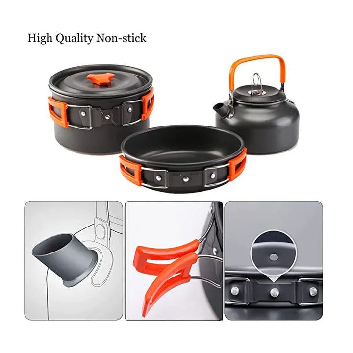 AlpineChef Portable Camping Cookware Set - HAX Essentials - camping - non stick