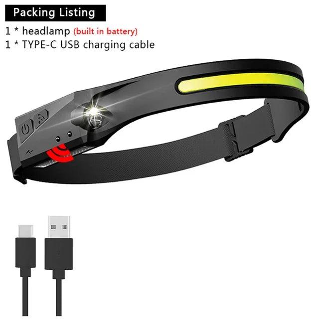 LightFlex Pro: USB Rechargeable Headlamp with Intelligent Senso - HAX Essentials - light - one usb