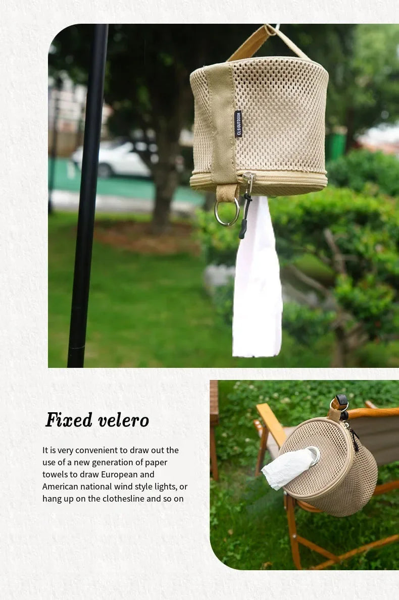 Outdoor Roll Paper Storage Bag - HAX Essentials - camping - fixed velero