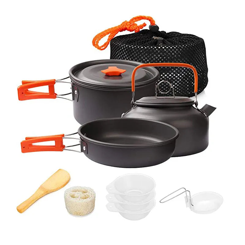 AlpineChef Portable Camping Cookware Set - HAX Essentials - camping - compact