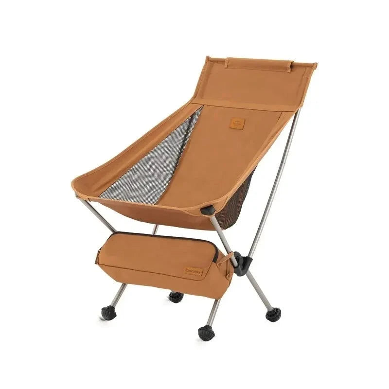 High Back Camping Moon Chair - HAX Essentials - camping - khaki 