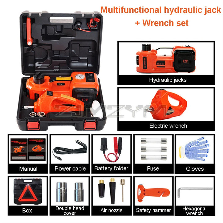 5Ton 4-in-1 Electric Hydraulic Car Jack Set - HAX Essentials - off-roading - inclusions