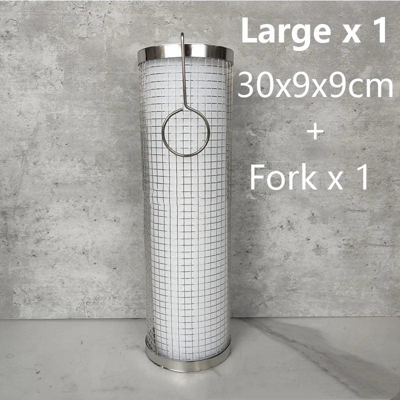 Stainless Cylindrical BBQ Basket - HAX Essentials - BBQ - large