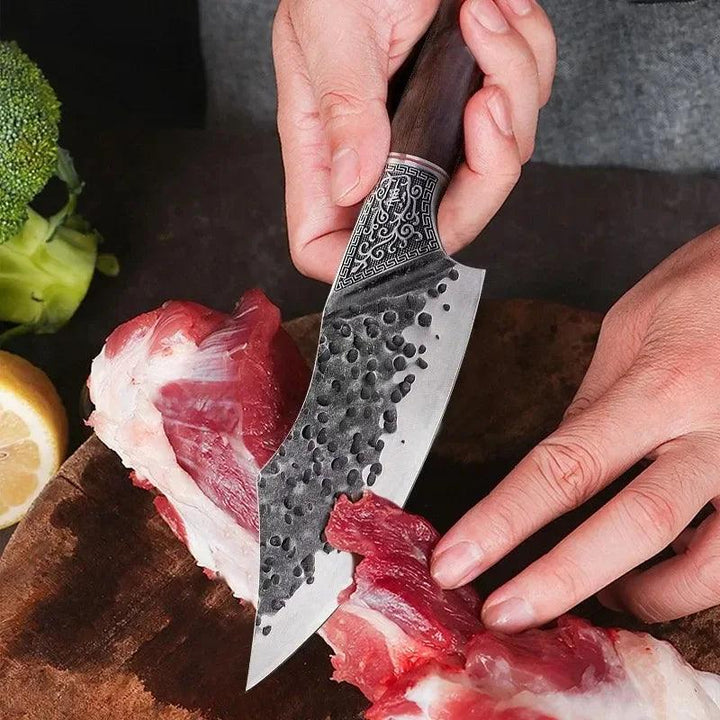 Professional Butcher Knife: Hand-Forged Cleaver - HAX Essentials - camping - sharp