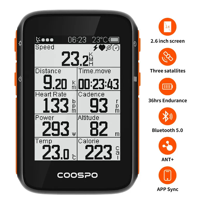 COOSPO BC200 Wireless GPS Cycling Computer - HAX Essentials - cycling - main