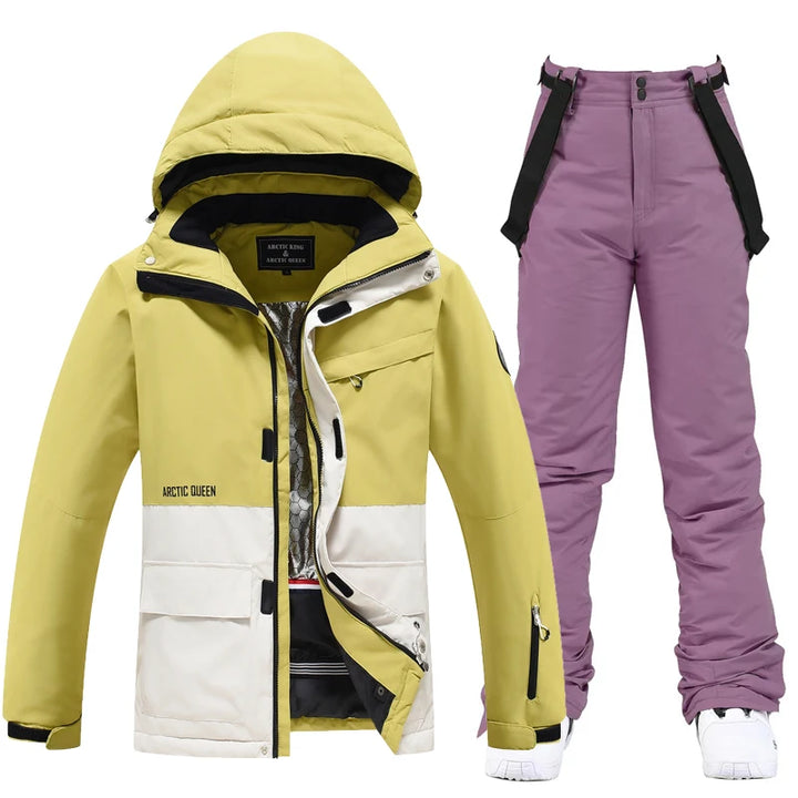 SnowBelle Winter Sports Set (Additional Colors) - HAX Essentials - jacket - yellow and purple