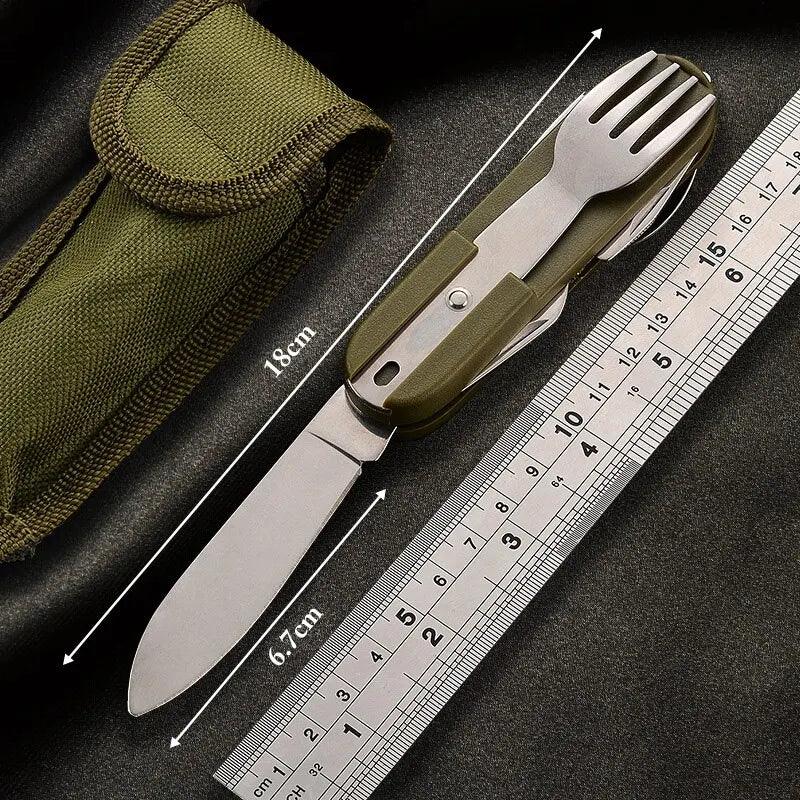 7-in-1 Stainless Steel Utensil Set - HAX Essentials - camping - size