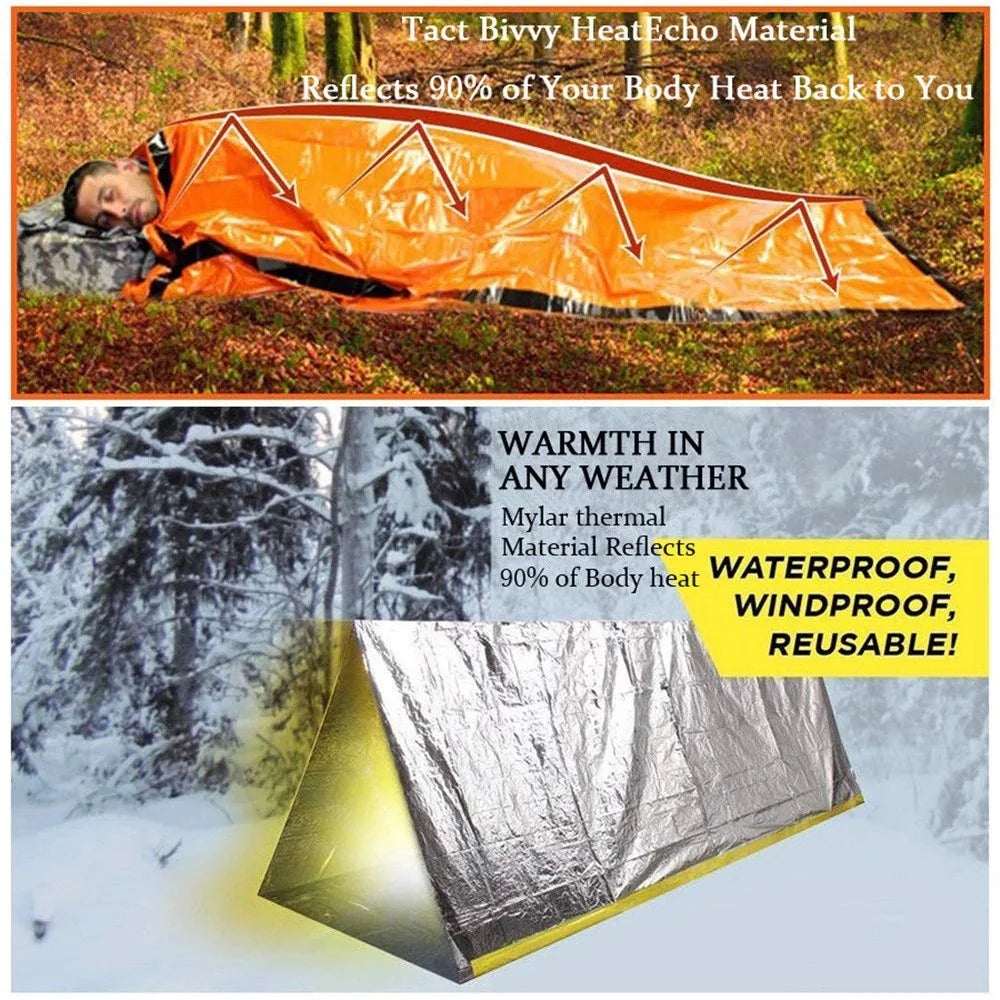 Emergency Survival Sleeping Bag - HAX Essentials - hiking - waterproof