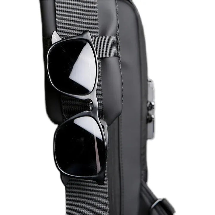 GuardTech Crossbody Travel Bag: USB Sling Chest Bag - HAX Essentials - travel - side