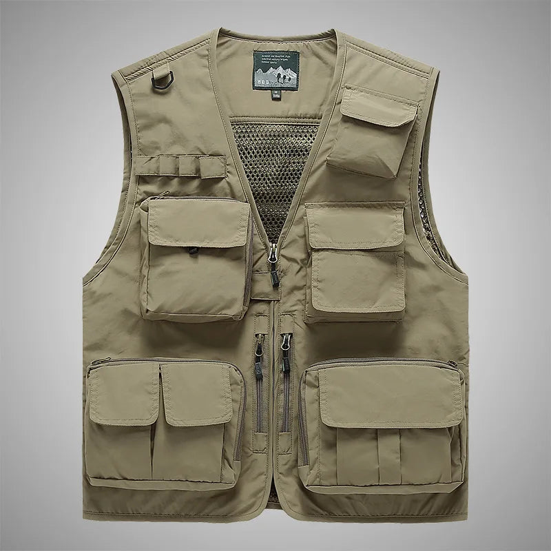 ExpeditionPro Quick-Dry Outdoor Multi-pocket Vest - HAX Essentials - travel - khaki 2