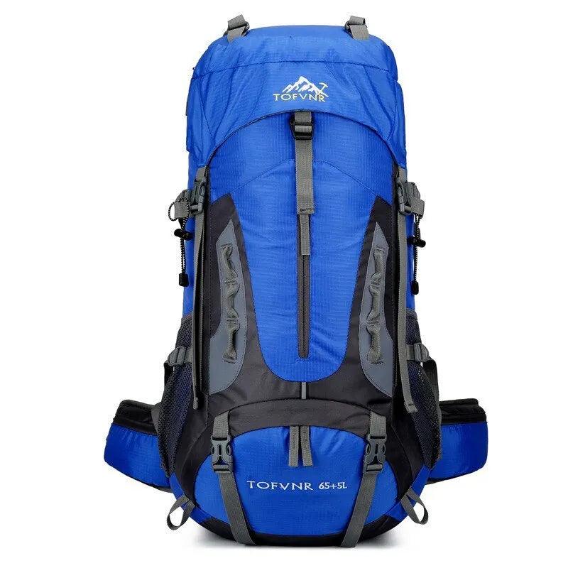 SummitVenture 70L Waterproof Camping Backpack - HAX Essentials - hiking - blue