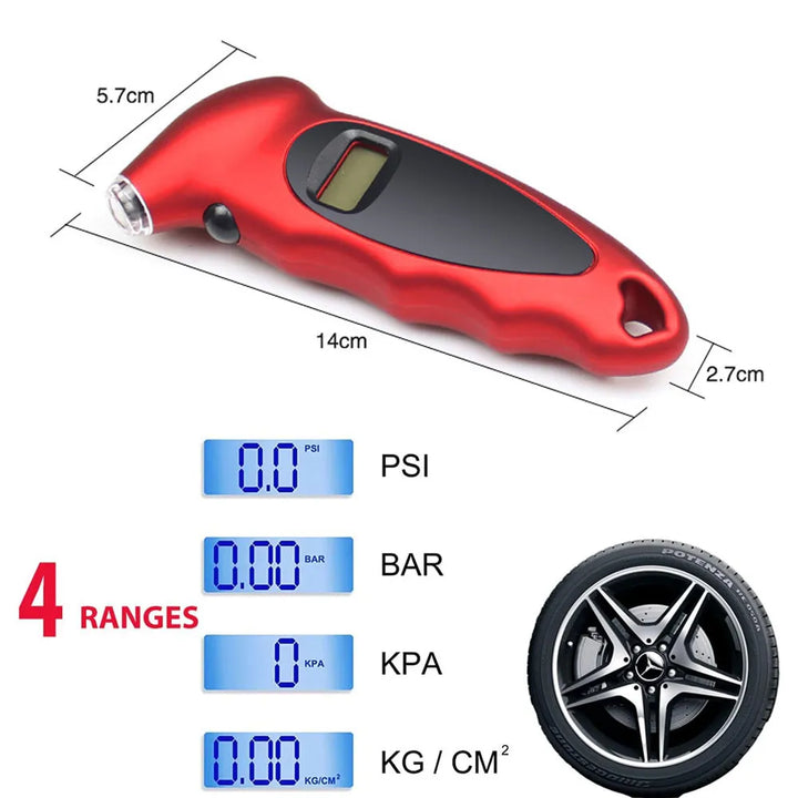 OptiGauge Pro: Advanced Digital Tire Pressure Gauge with Backlit LCD - HAX Essentials - off-roading - size