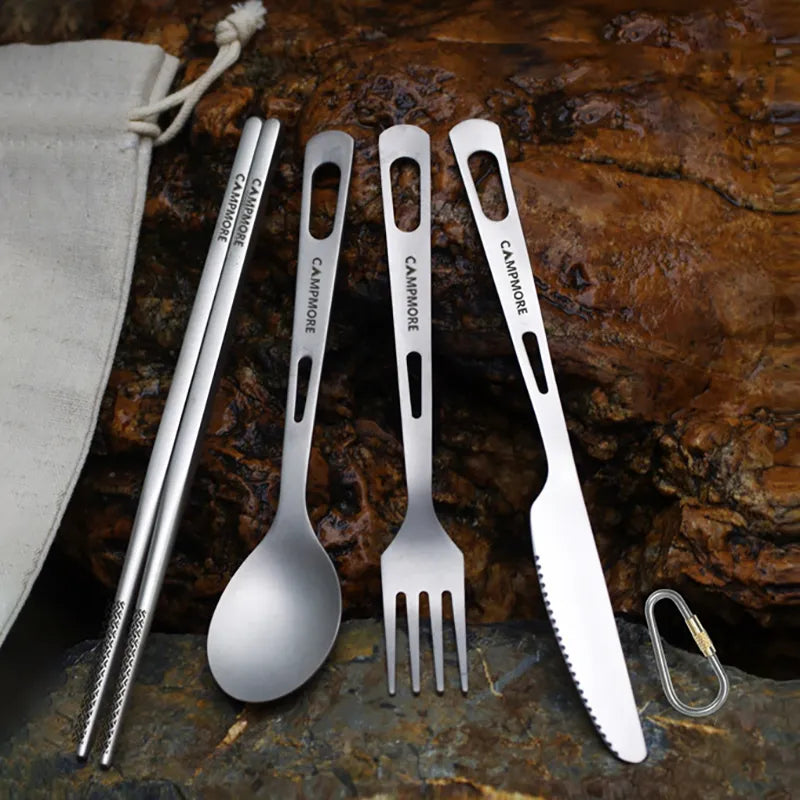 TitaniumTrail Cutlery Set - HAX Essentials - camping - main