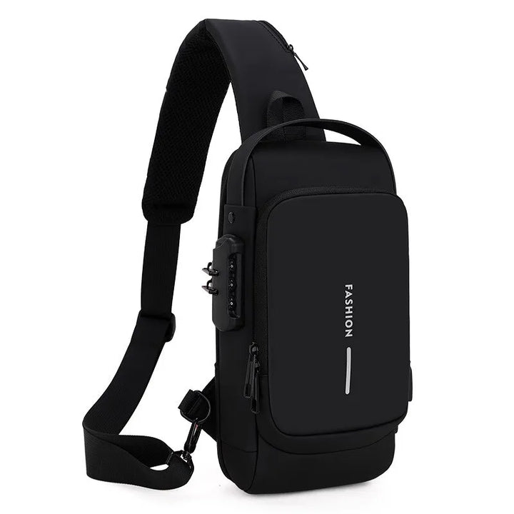 GuardTech Crossbody Travel Bag: USB Sling Chest Bag - HAX Essentials - travel - black
