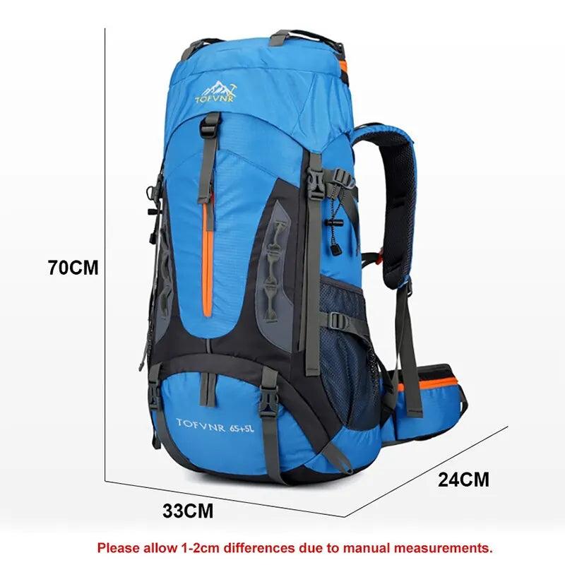 SummitVenture 70L Waterproof Camping Backpack - HAX Essentials - hiking - size