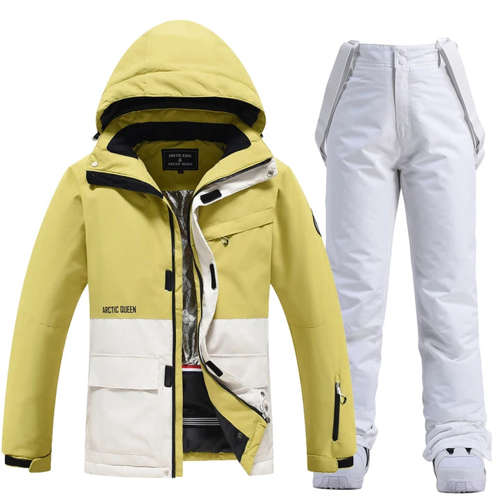 SnowBelle Winter Sports Set (Additional Colors) - HAX Essentials - jacket - yellow and white