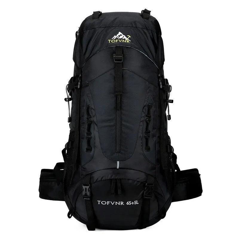 SummitVenture 70L Waterproof Camping Backpack - HAX Essentials - hiking - black