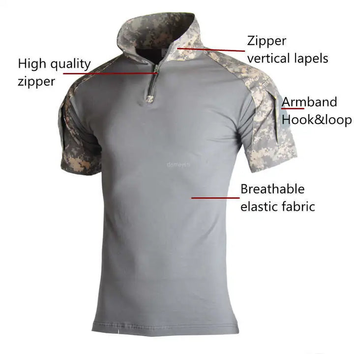 TacticalPro Camo Combat Shirt - HAX Essentials - outerwear - features