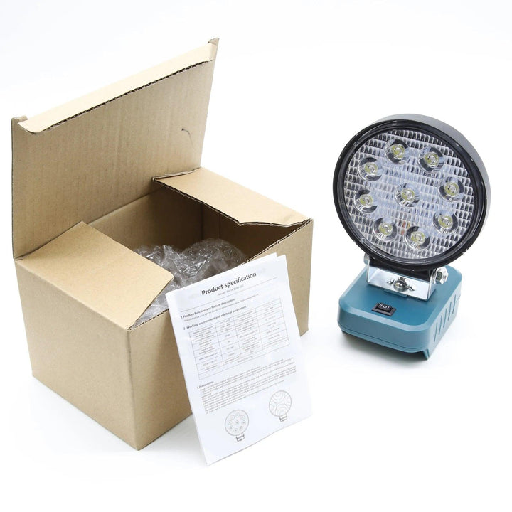 PowerGlow 18V Li-ion Portable LED Flashlight - HAX Essentials - lighting - blue