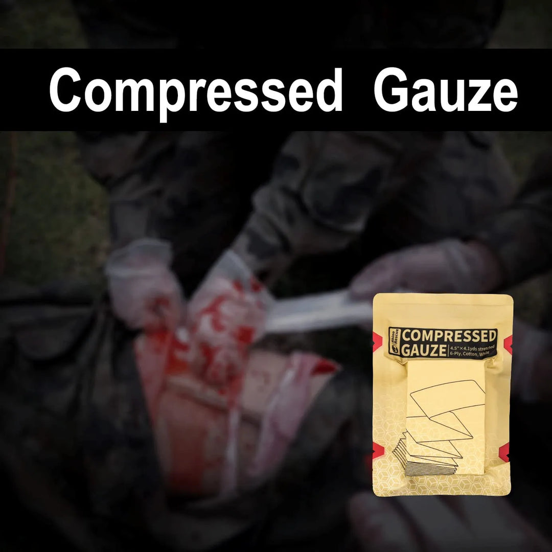 RHINO RESCUE Elite Tactical Trauma & First Aid Kit - HAX Essentials - hiking - compressed gauze