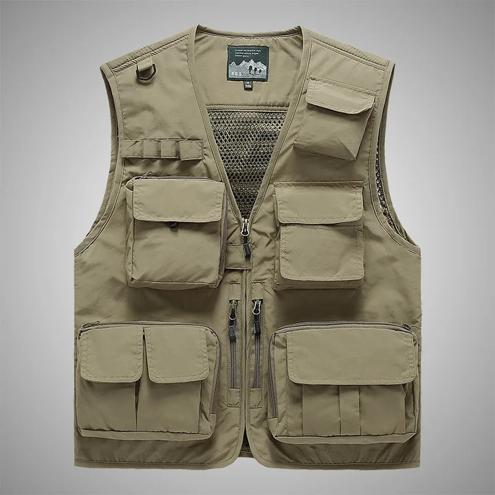 ExpeditionPro Quick-Dry Outdoor Multi-pocket Vest - HAX Essentials - travel - khaki