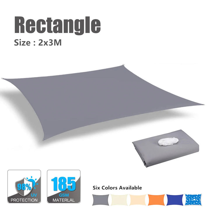 Waterproof Sun Shelter Shade Sail - HAX Essentials - home - rectangle 2*3 grey