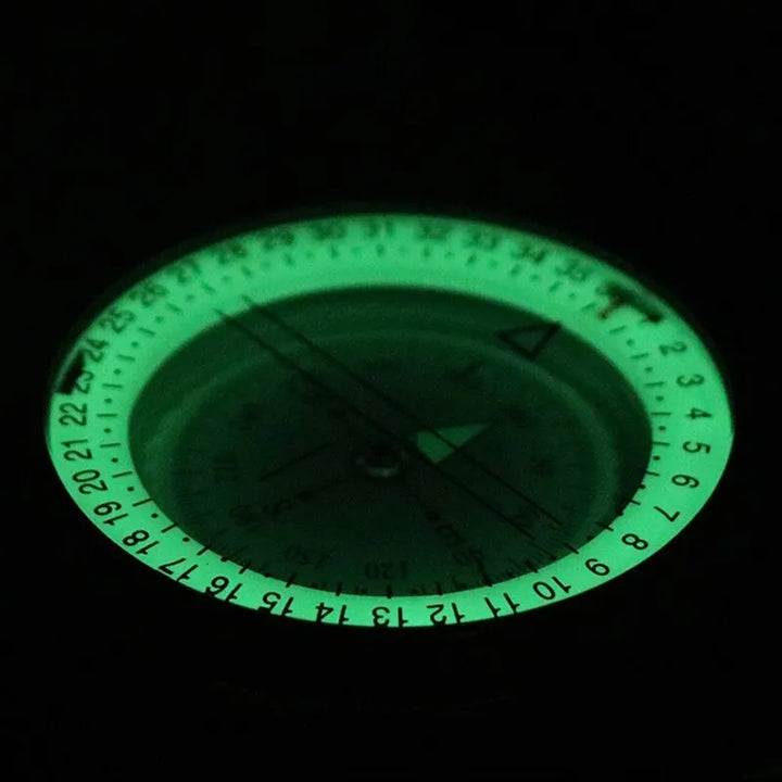 TrekPro Waterproof Compass - HAX Essentials - hiking - green light