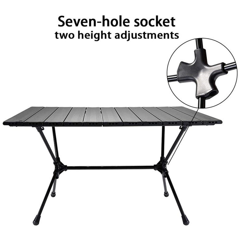 Aluminum Alloy Camping Folding Table - HAX Essentials - camping - socket