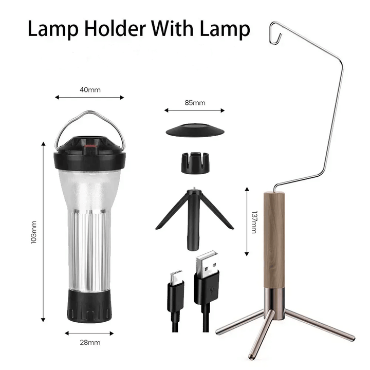 Foldable Hanging Rack: Portable Camping Light Table Stand - HAX Essentials - camping - lamp holder