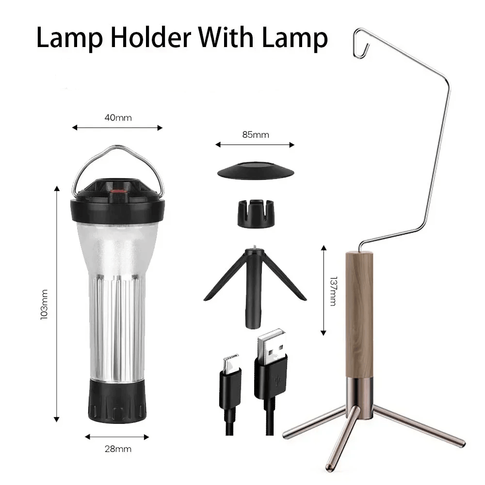 Foldable Hanging Rack: Portable Camping Light Table Stand - HAX Essentials - camping - lamp usb